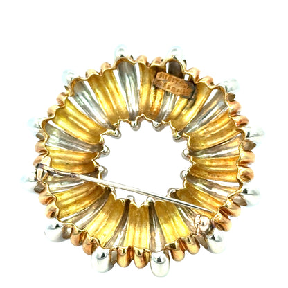 Tiffany & Co. Vintage 18K Gold Domed Circle Brooch – Italian Craftsmanship