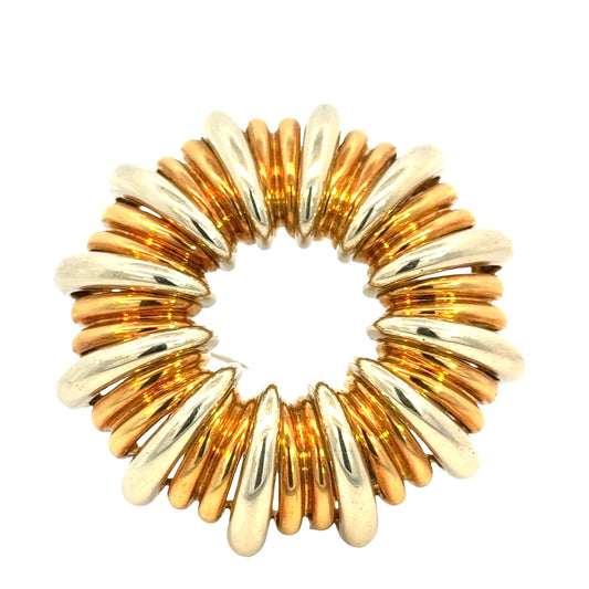 Tiffany & Co. Vintage 18K Gold Domed Circle Brooch – Italian Craftsmanship