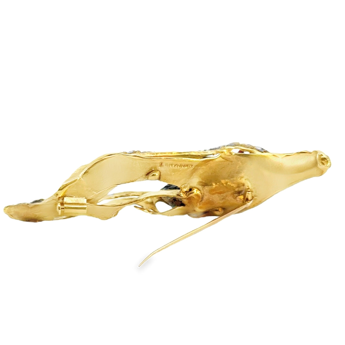 I.Brynner 18K Yellow Gold Artistic Freeform Brooch