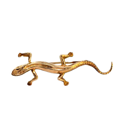 14K Yellow Gold Russian Lizard Brooch – Vintage Detail