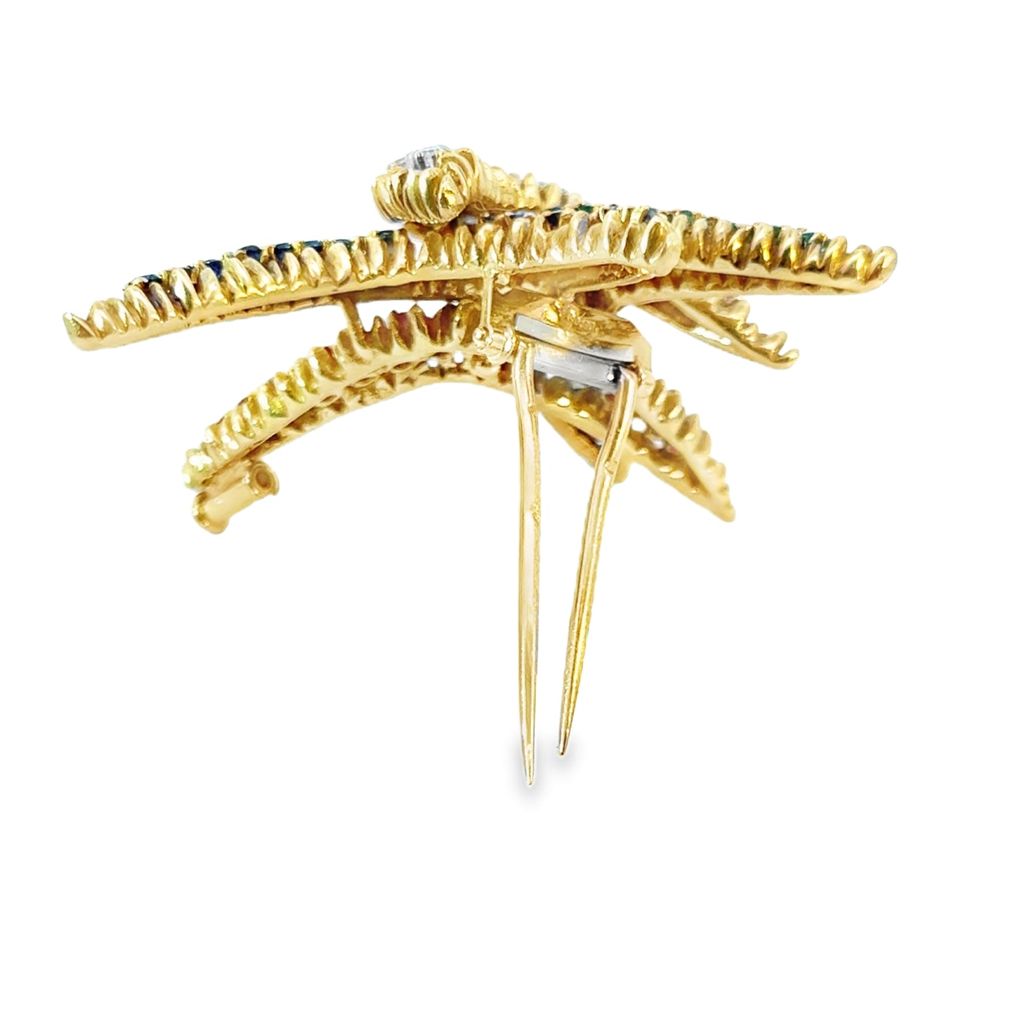 Depose 18K Yellow Gold Multi-Color Starfish Brooch