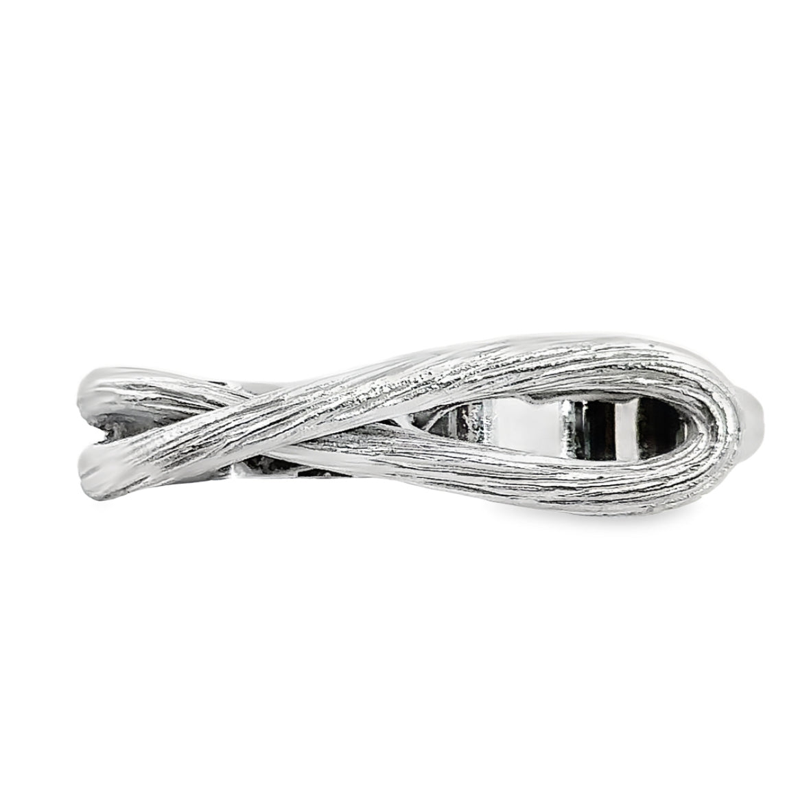 18K White Gold Branch Tie Clip