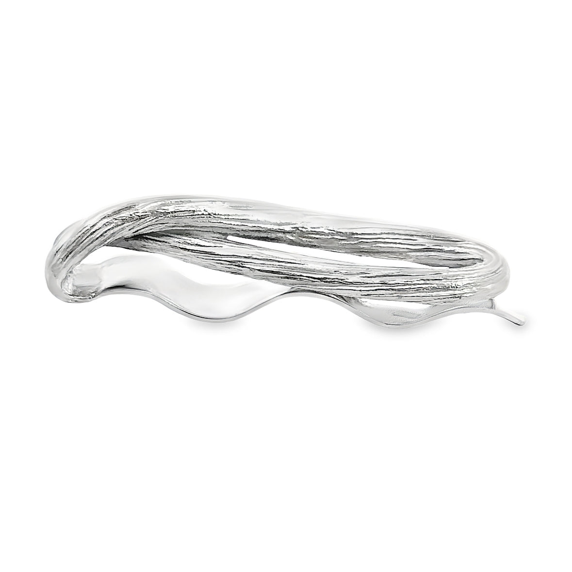 18K White Gold Branch Tie Clip