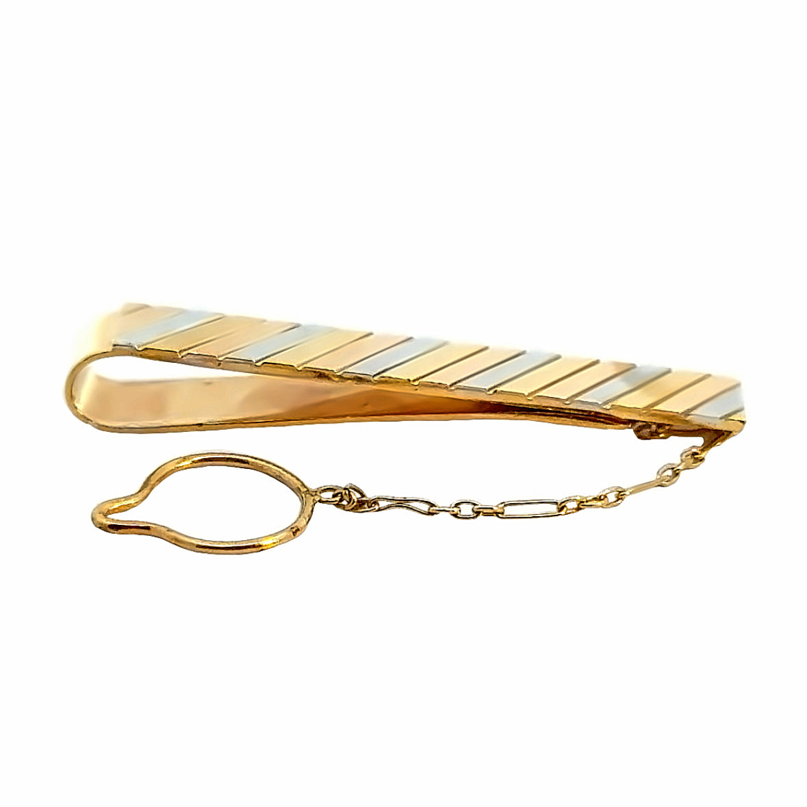 18K Two-Tone Gold Tie Clip