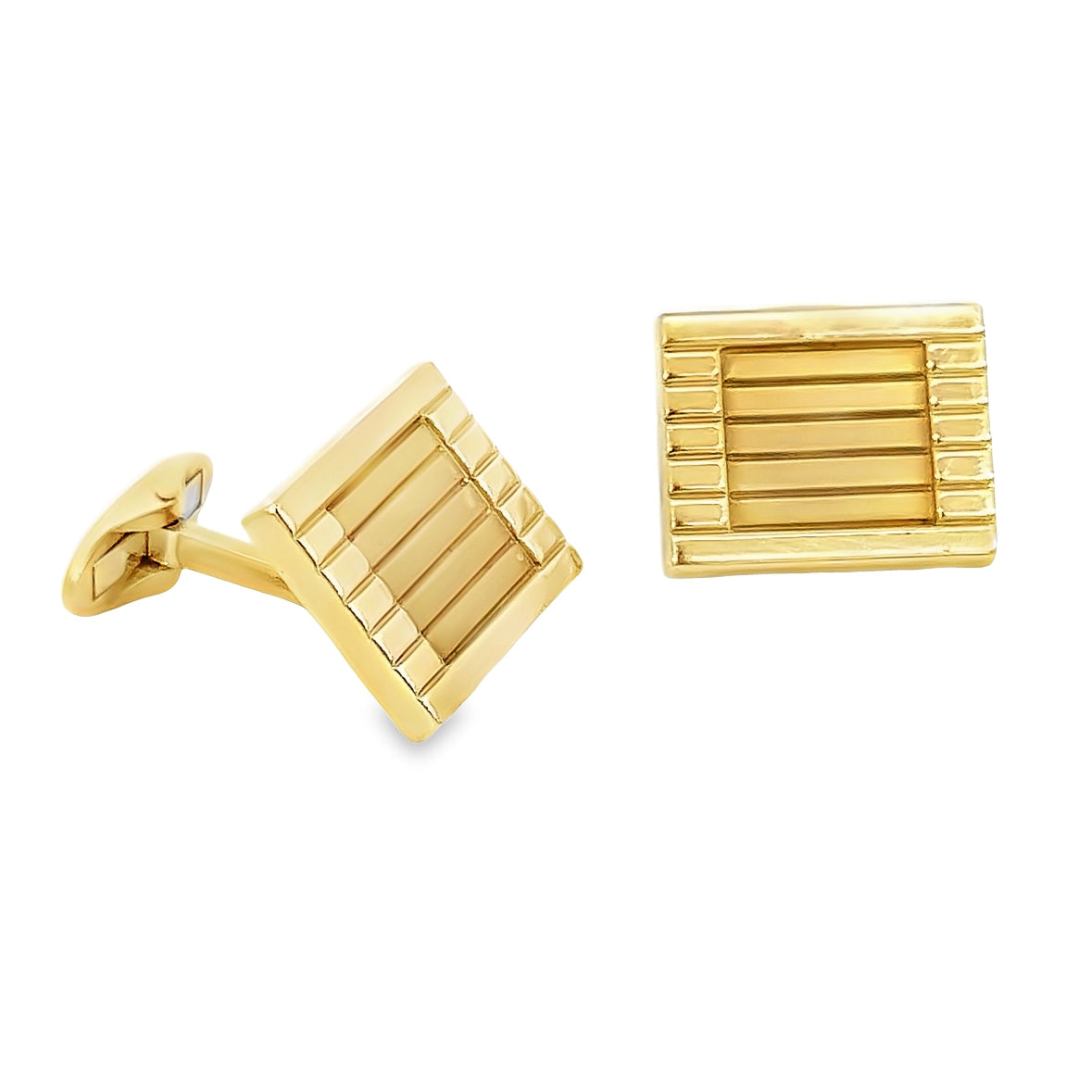 Asprey 18K Yellow Gold Cuff Links Made in Germany