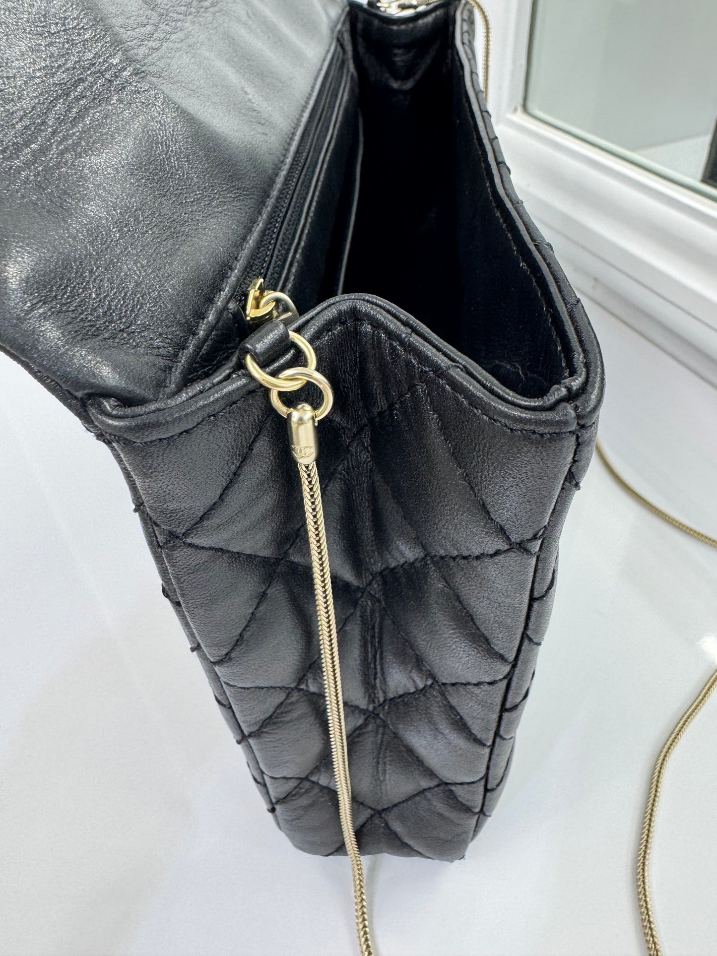 Authentic Chanel Reissue 2.55 Quilted Lambskin Leather Flap Bag – Black with Gold Hardware