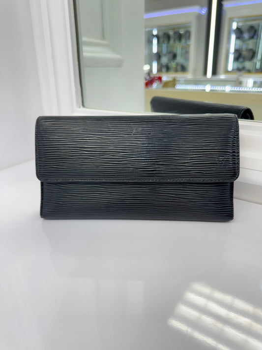 Louis Vuitton Black Epi Leather Long Wallet – Made in Spain