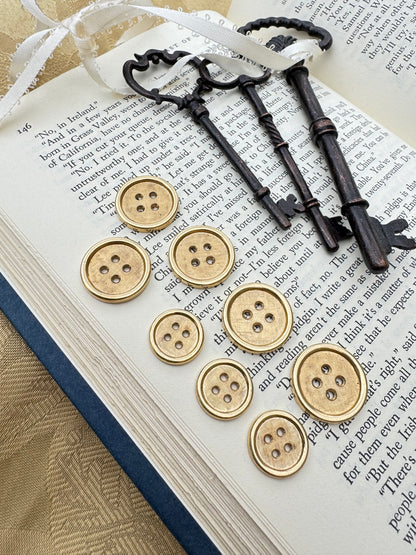 Antique 1940’s 14K Yellow Gold Buttons – Hallmarked “LINDSAY 14K”