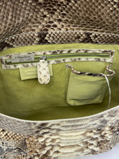 Nancy Gonzalez Natural Python Fold-Over Clutch