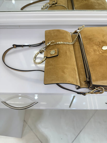 Chloé Faye Medium Shoulder Bag in Python & Calfskin Suede – New with Tags