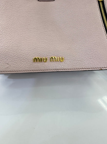 Miu Miu Matelassé Leather Top Handle Bag – Blush Pink