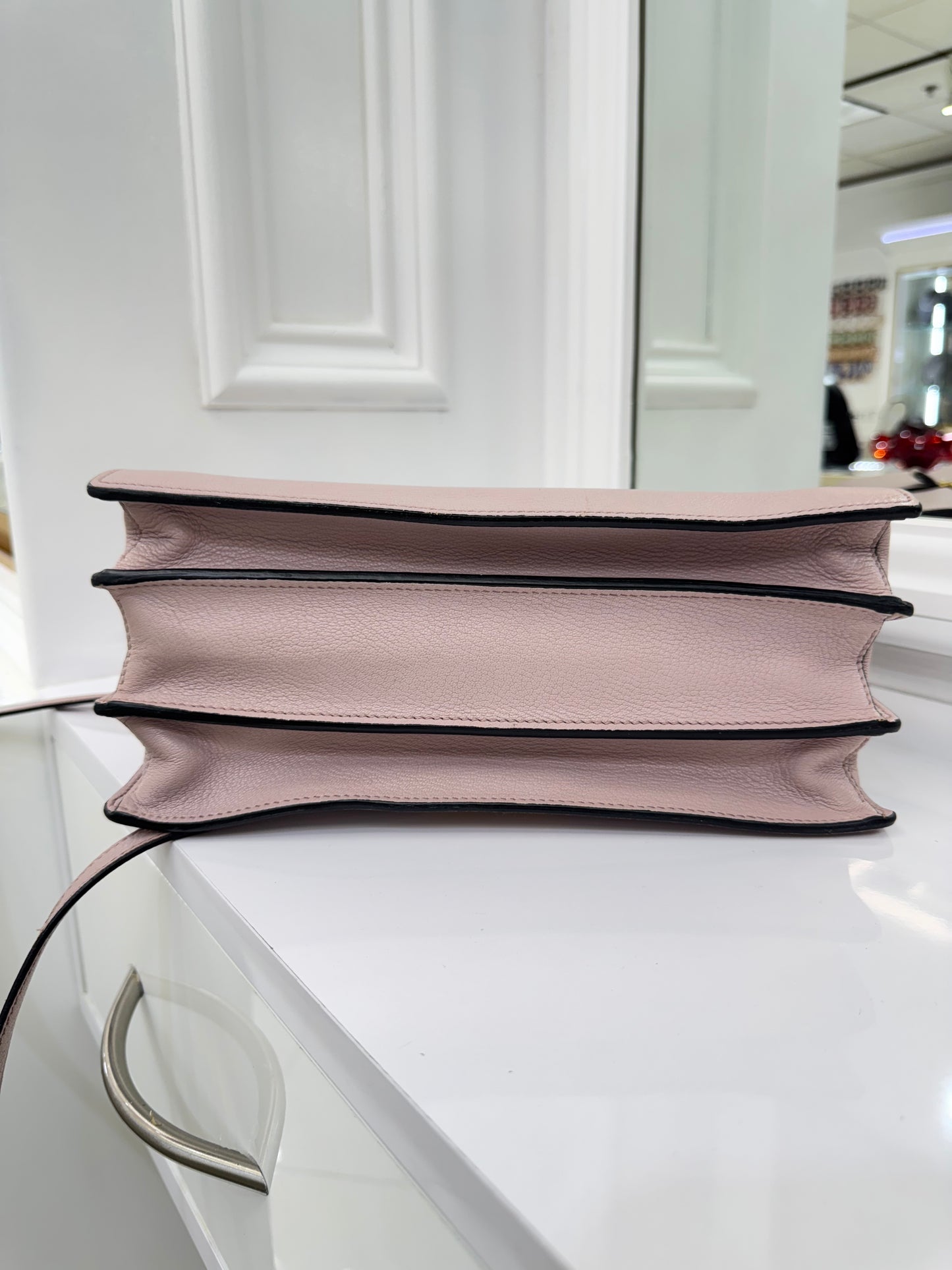 Miu Miu Matelassé Leather Top Handle Bag – Blush Pink