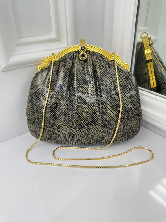 Judith Leiber Couture Exotic Skin Evening Bag with Accessories