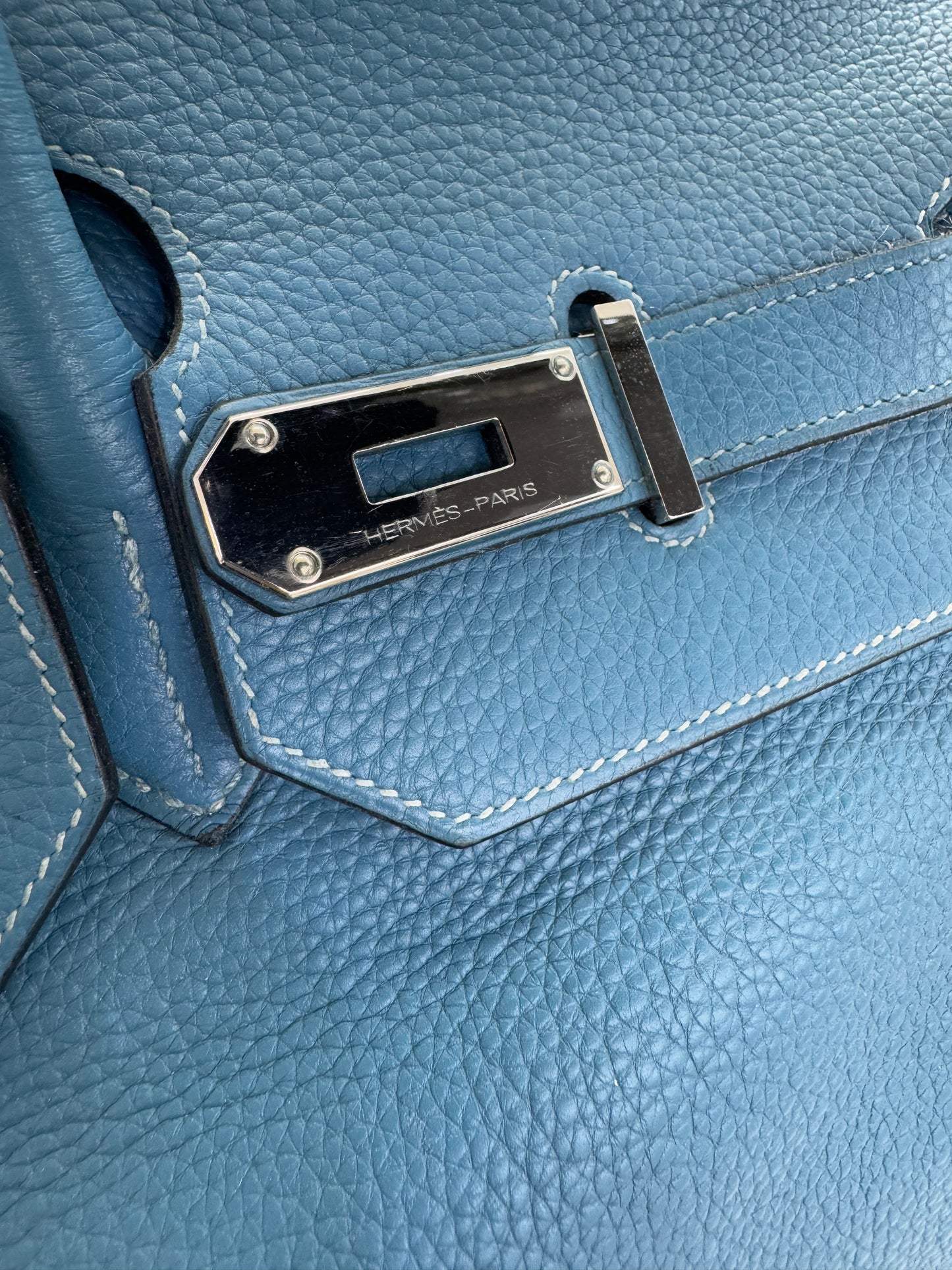 Hermès Birkin 50cm Travel Bag in Blue Togo Leather – Mint Condition