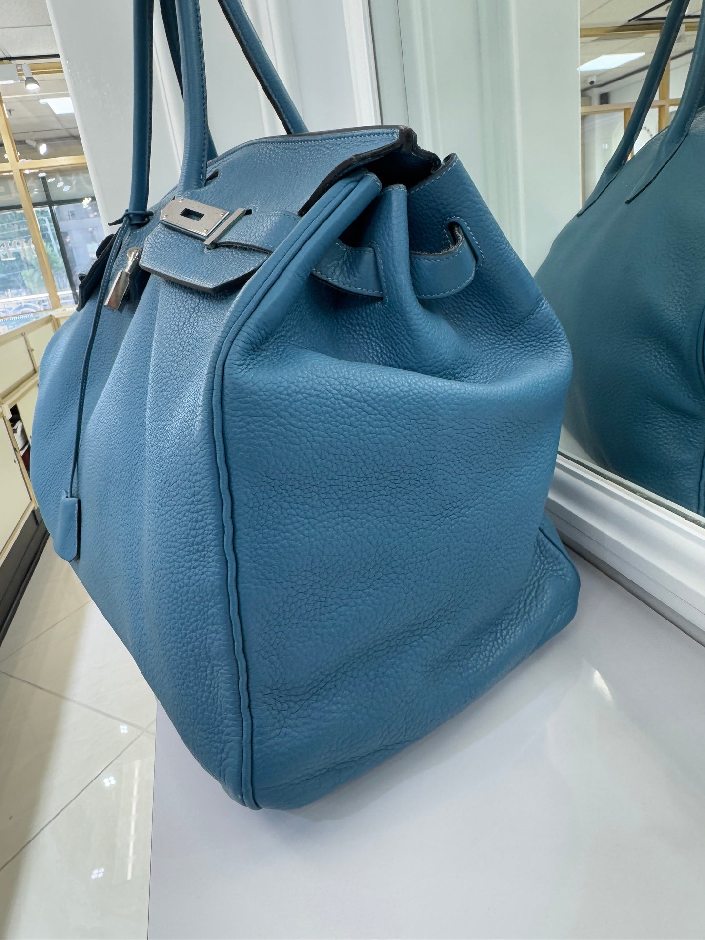 Hermès Birkin 50cm Travel Bag in Blue Togo Leather – Mint Condition