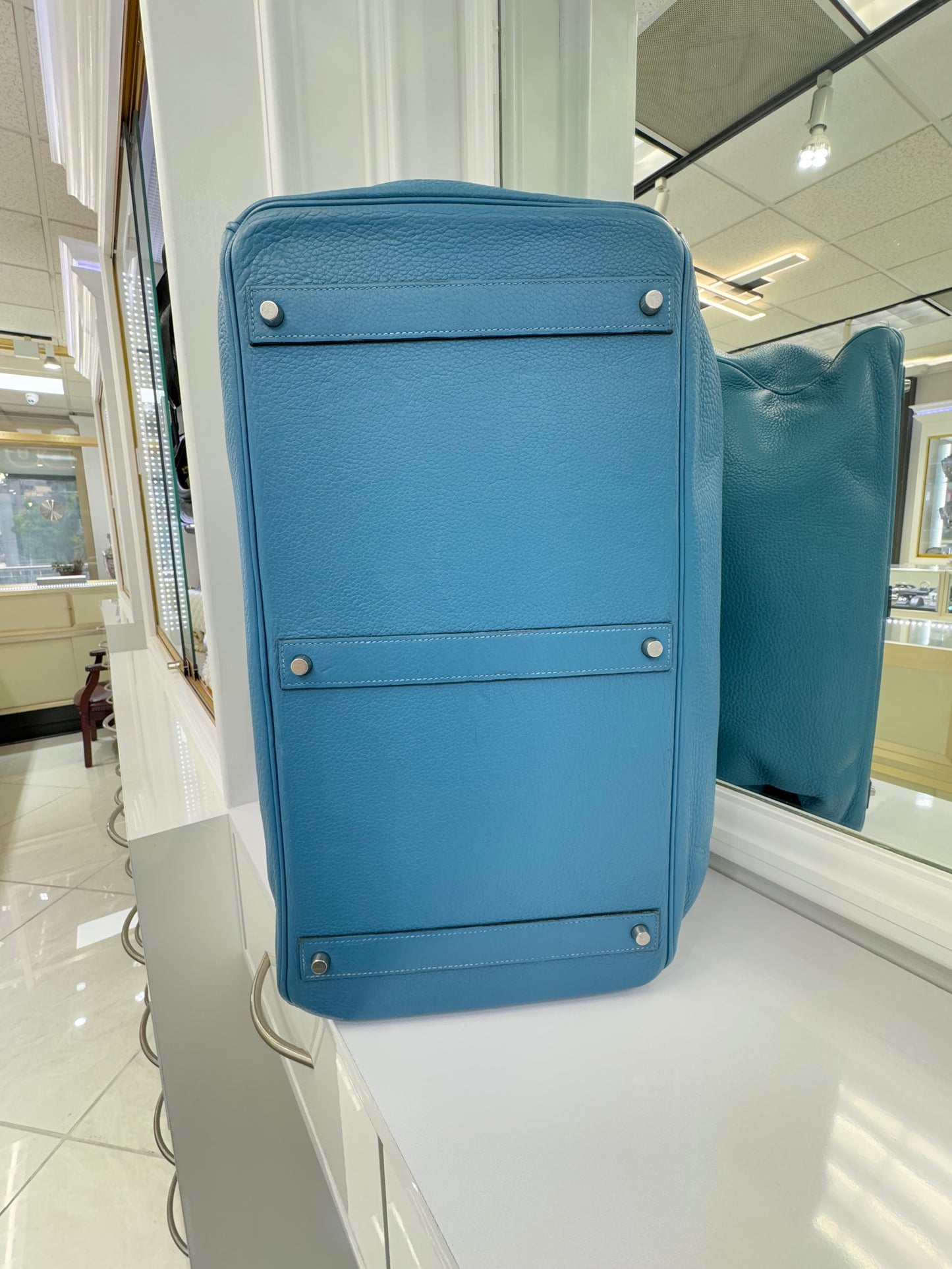 Hermès Birkin 50cm Travel Bag in Blue Togo Leather – Mint Condition