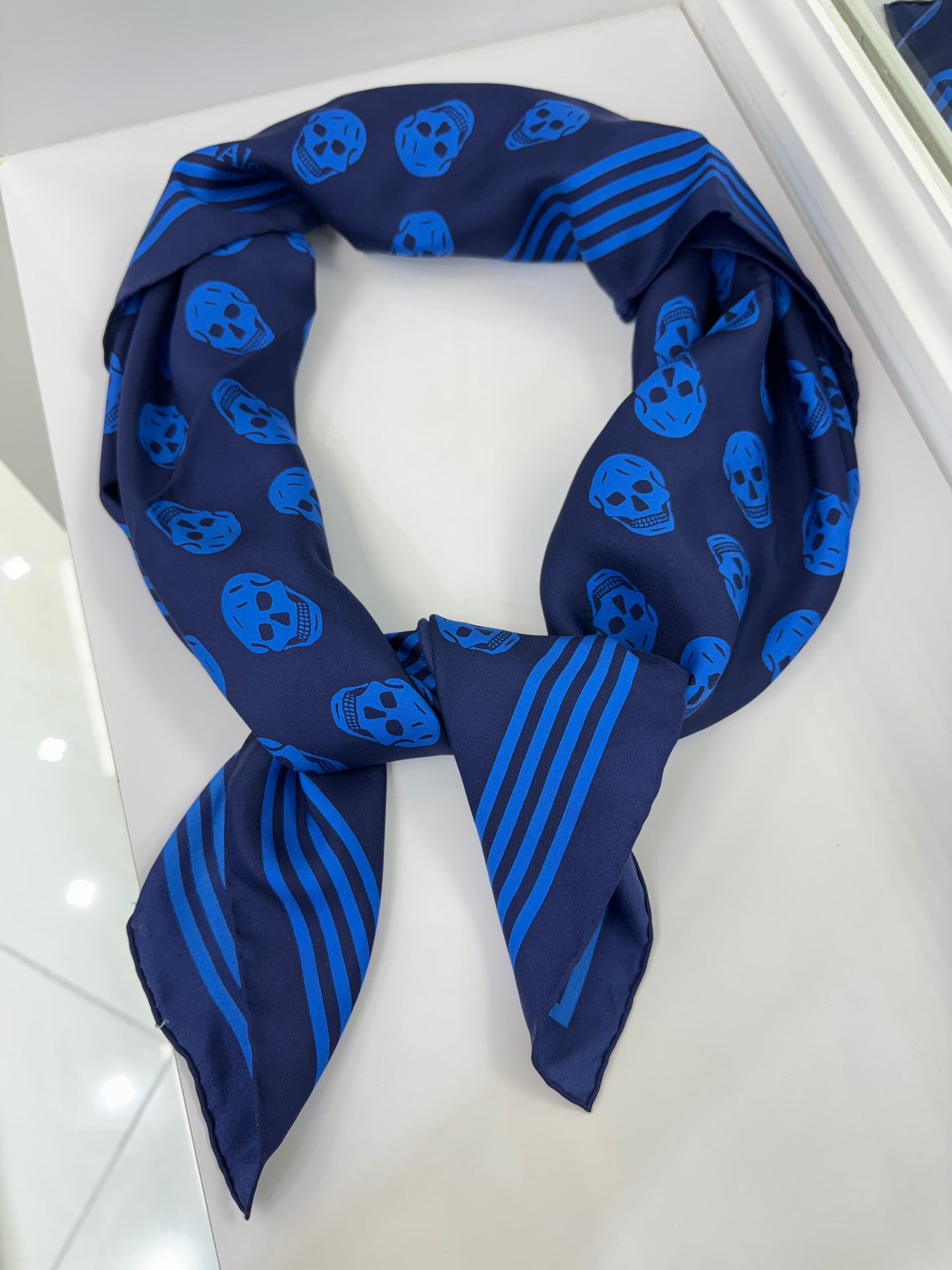 Alexander McQueen Skull Print Silk Scarf
