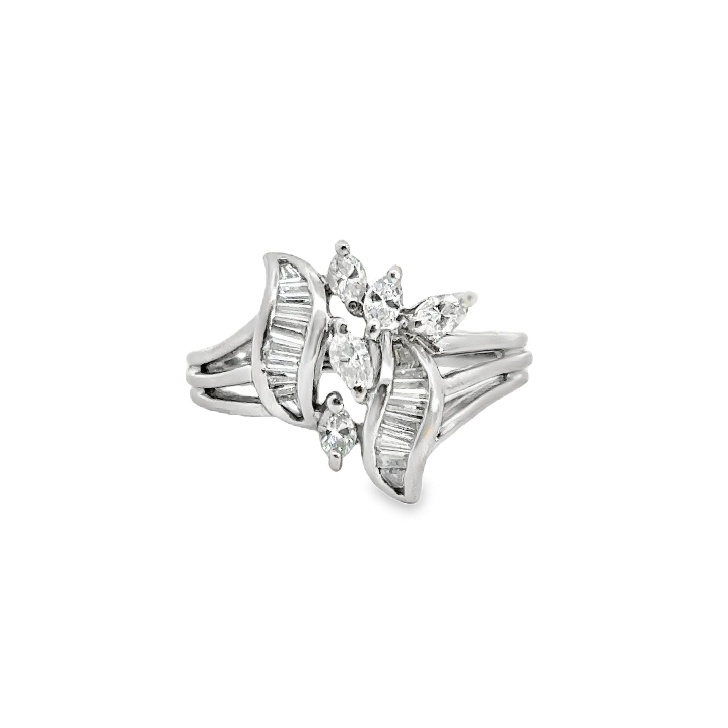 Elegant 14K White Gold & Diamond Ring