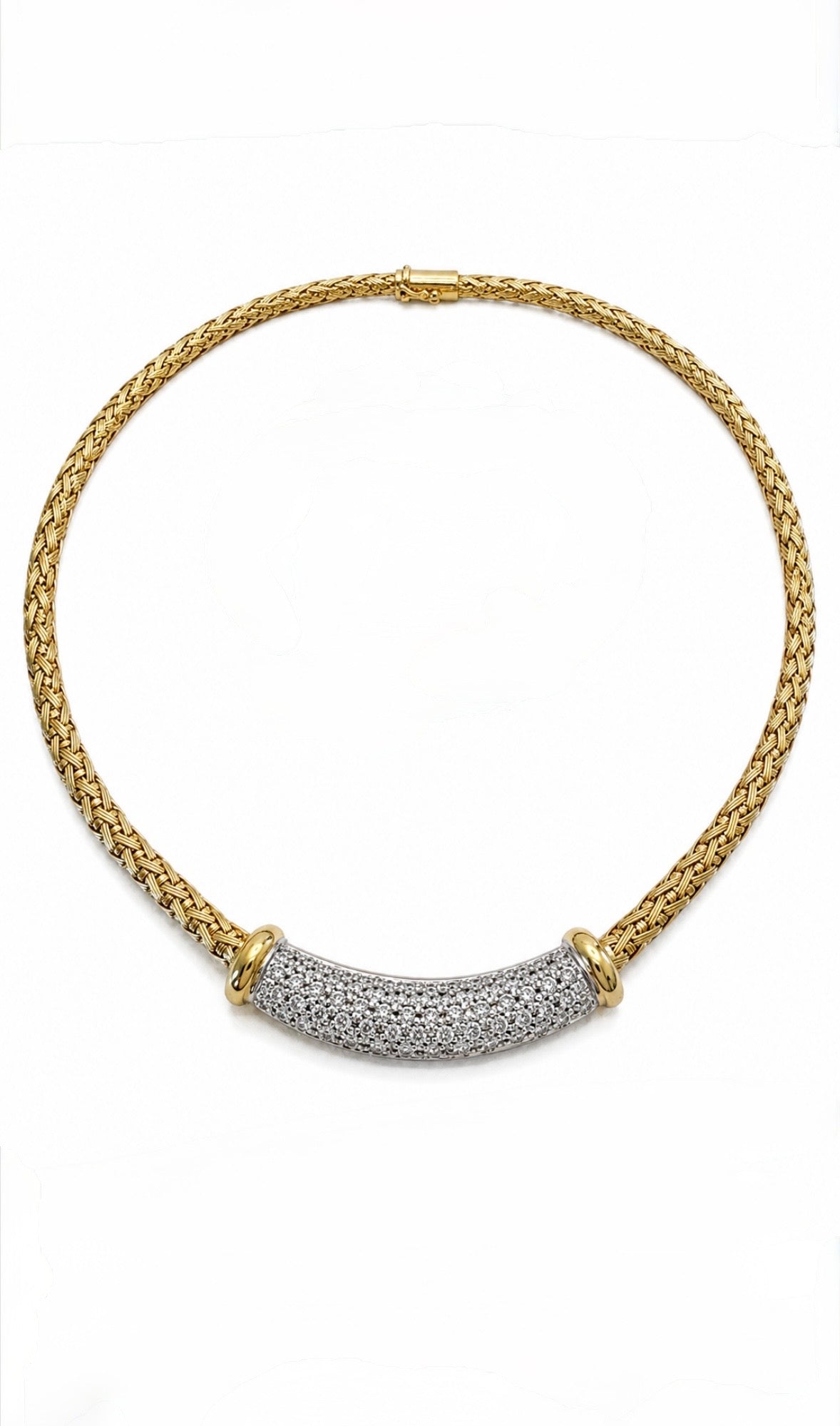 Roberto Coin 18K Two-Tone Diamond Necklace | 4.00 CTW Diamonds | 16.5”