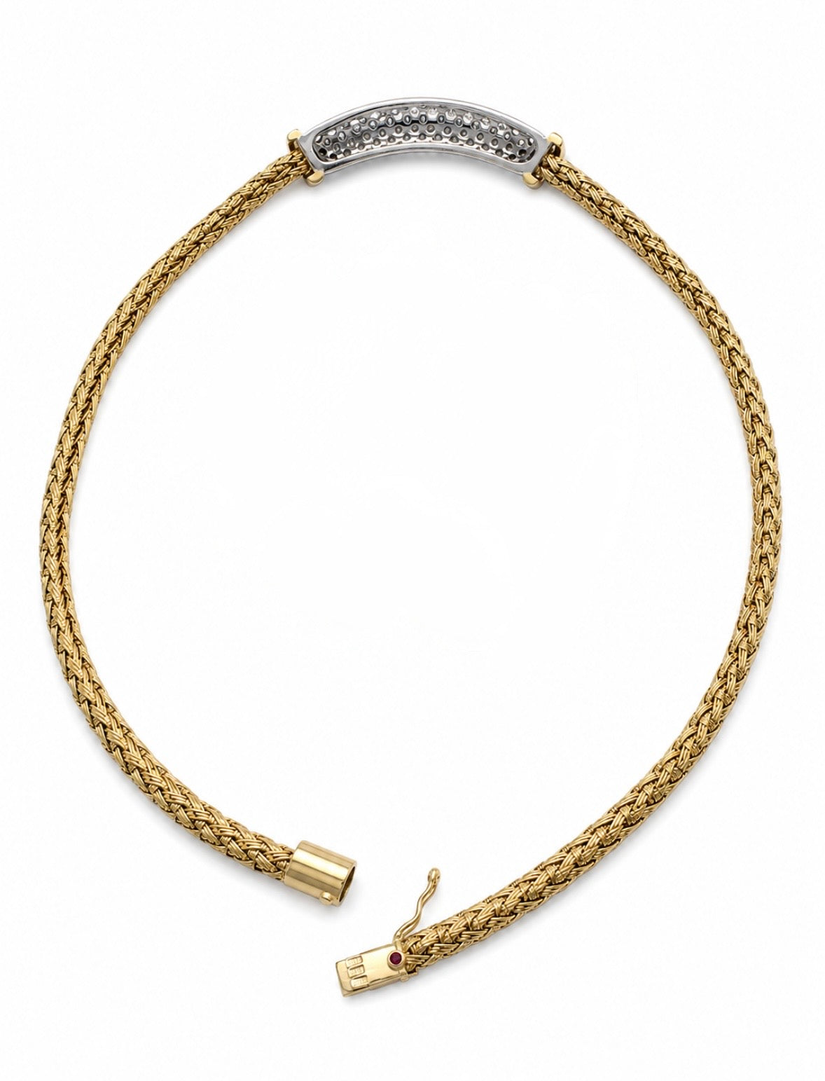 Roberto Coin 18K Two-Tone Diamond Necklace | 4.00 CTW Diamonds | 16.5”