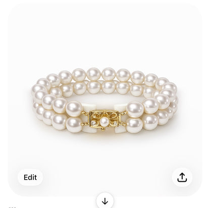 Mikimoto 18K Yellow Gold Pearl Bracelet