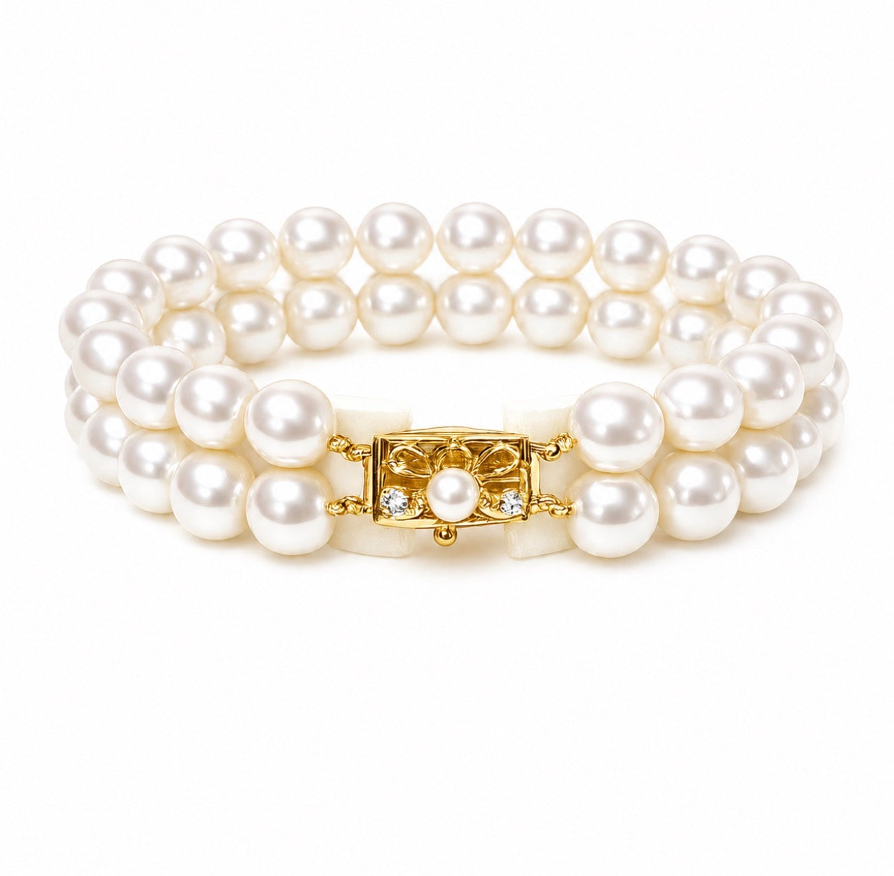 Mikimoto 18K Yellow Gold Pearl Bracelet