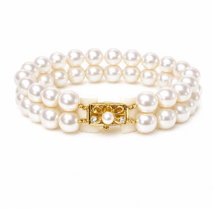 Mikimoto 18K Yellow Gold Pearl Bracelet