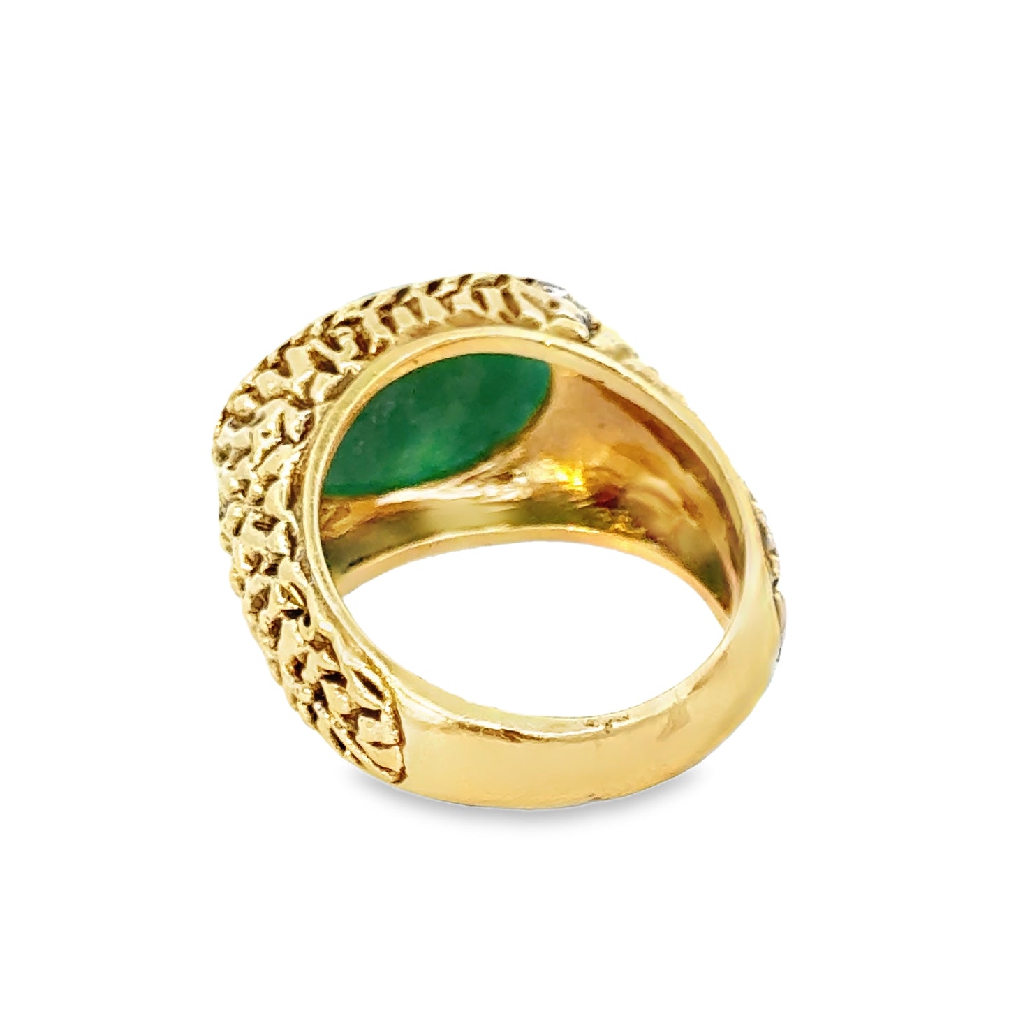 14K Yellow Gold & Jade Men’s Ring