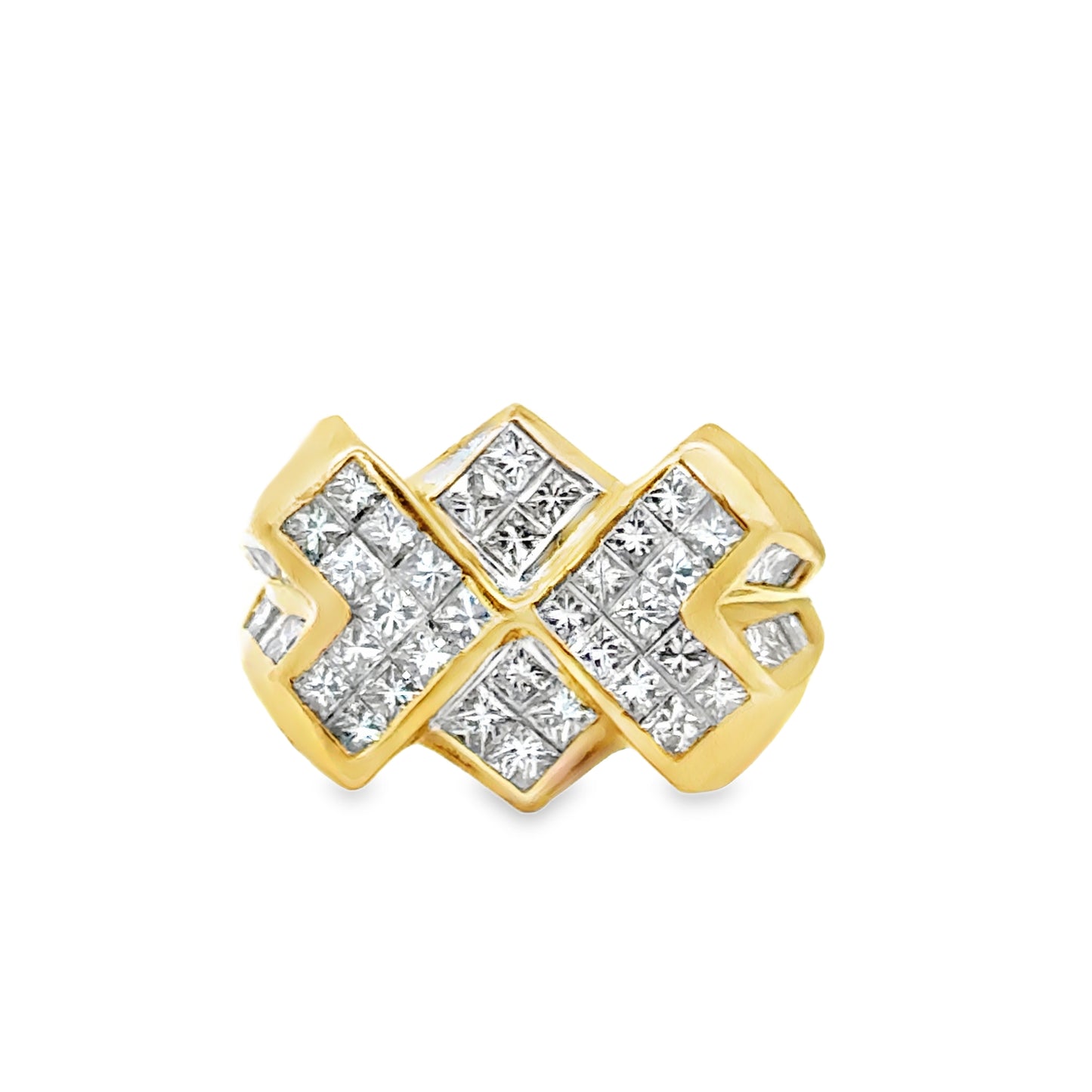 Men’s Luxury Diamond Statement Ring – 18K Yellow Gold