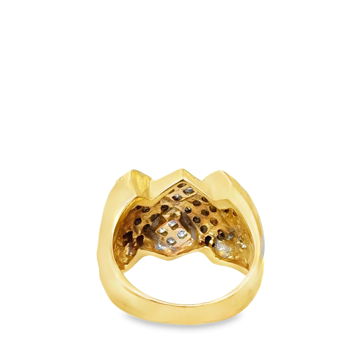 Men’s Luxury Diamond Statement Ring – 18K Yellow Gold