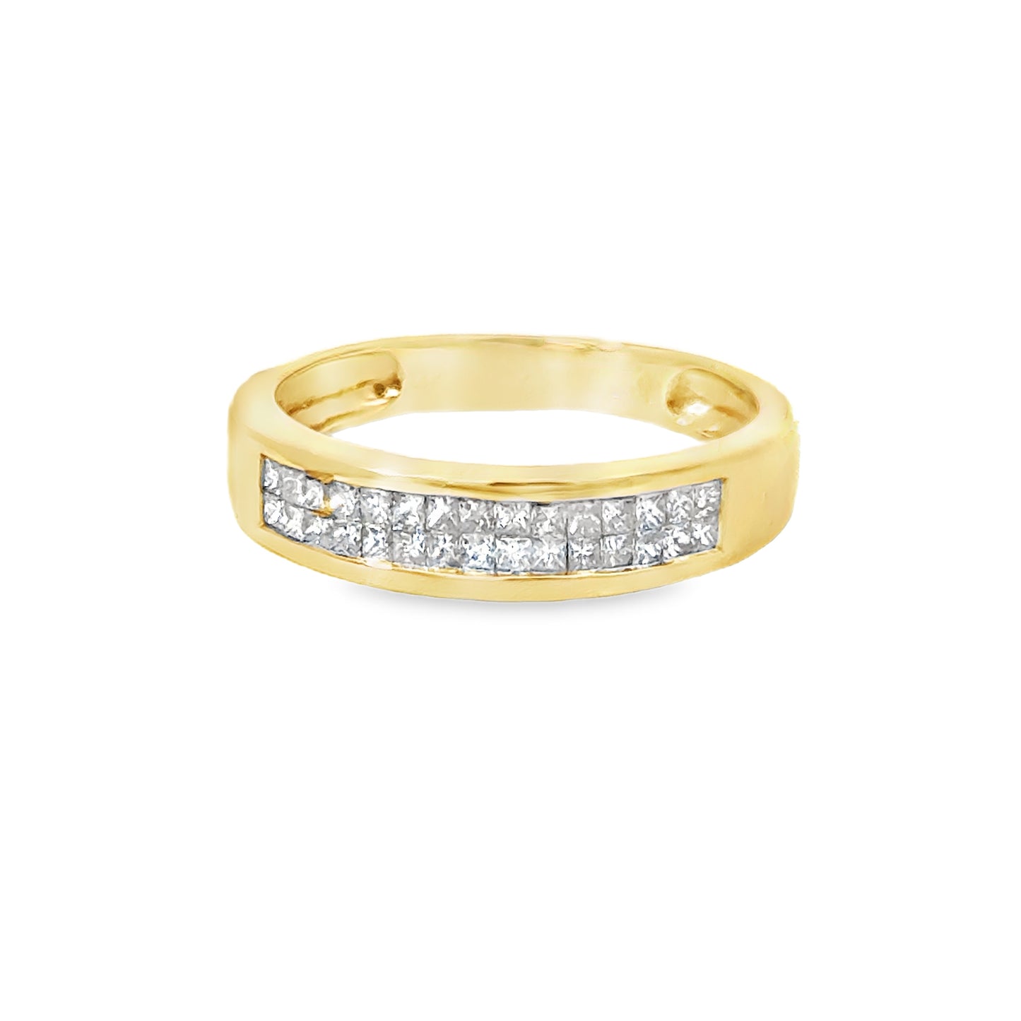 Classic 14K Yellow Gold & Channel-Set Diamond Men’s Band Ring