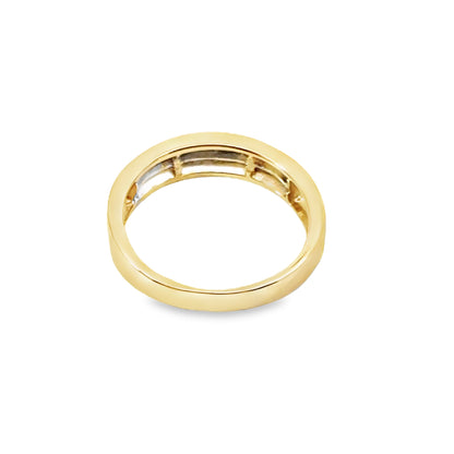 Classic 14K Yellow Gold & Channel-Set Diamond Men’s Band Ring