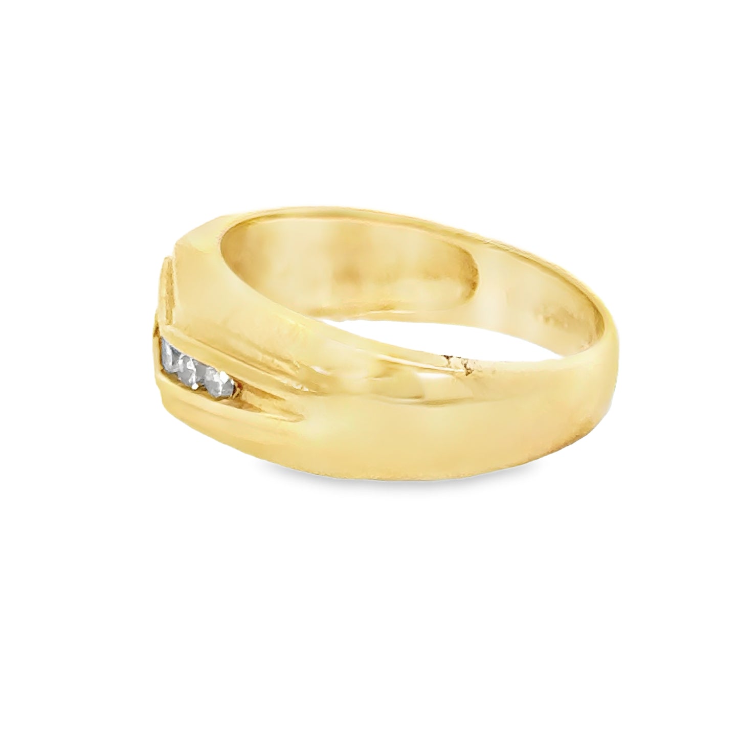 14K Yellow Gold & Diamond Men’s Ring