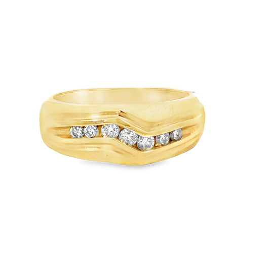 14K Yellow Gold & Diamond Men’s Ring