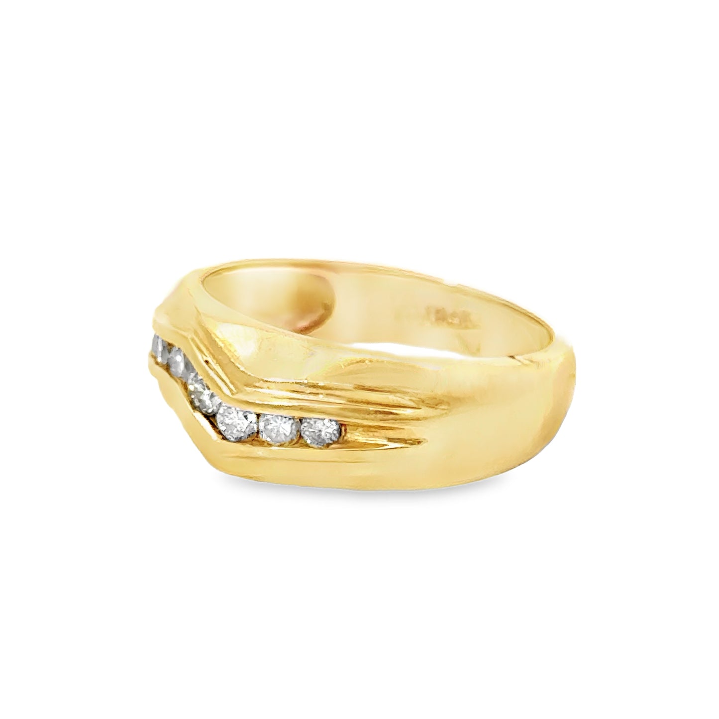 14K Yellow Gold & Diamond Men’s Ring