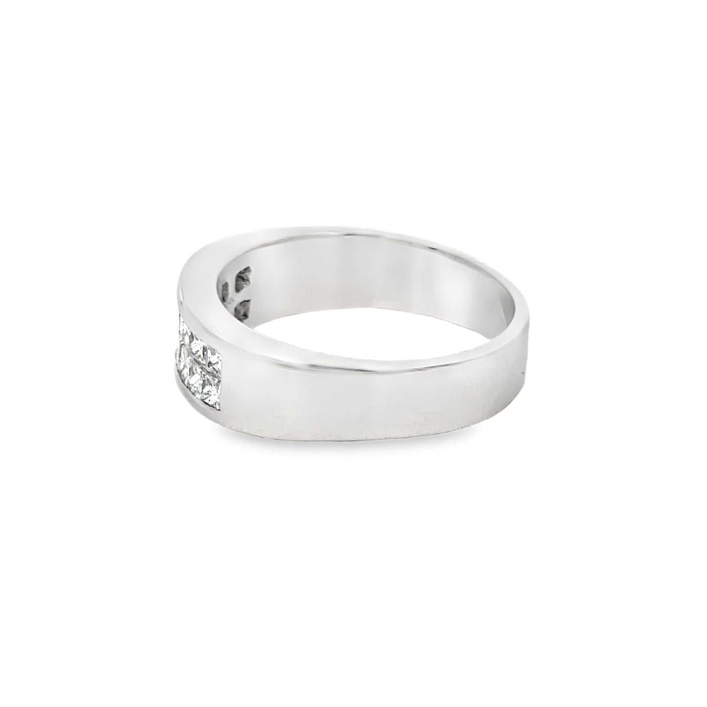 Contemporary Platinum & Diamond Band Ring