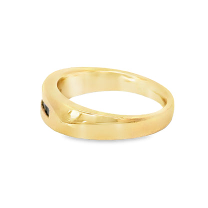 14K Gold Classic Channel-Set Diamond Ring for Men