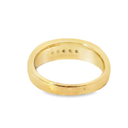14K Gold Classic Channel-Set Diamond Ring for Men