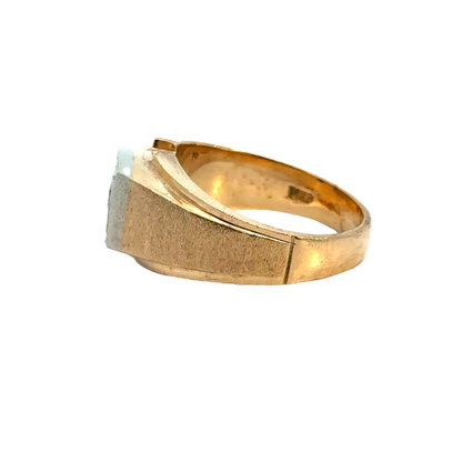 14K Two-Tone & Diamond Men’s Ring