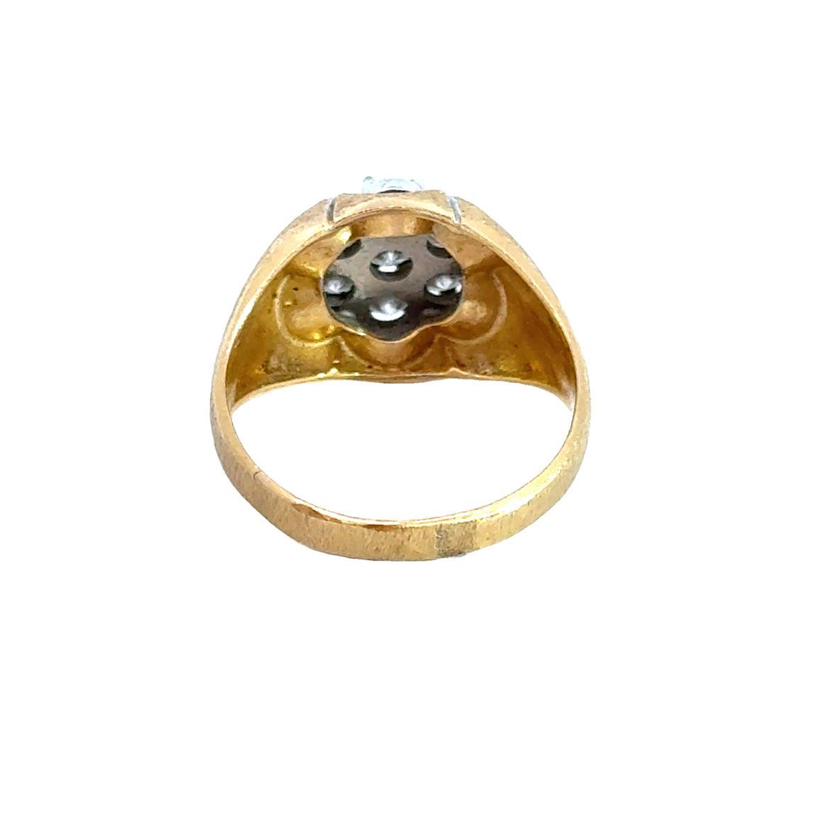 14K Yellow Gold 7-Diamonds Men’s Ring