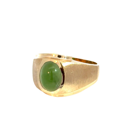 14K Yellow Gold Men’s Jade Estate Ring