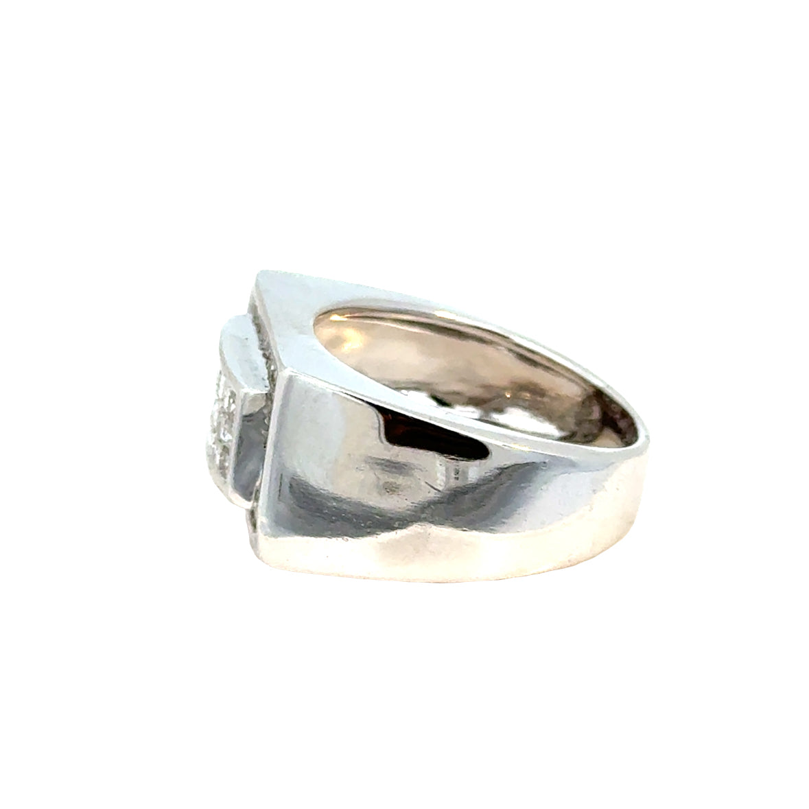 14K White Gold Statement Diamond Ring