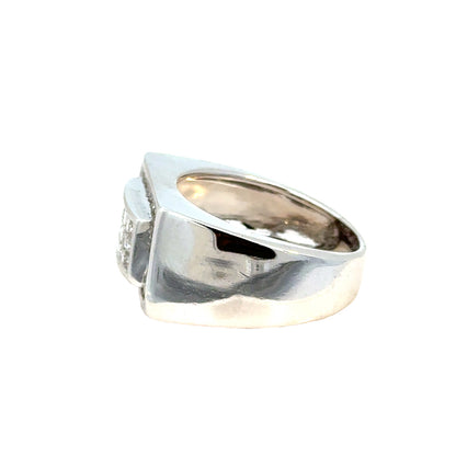 14K White Gold Statement Diamond Ring