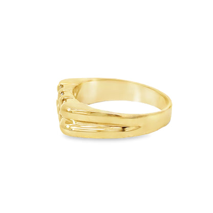 14K Yellow Gold Round-Cut Diamond Men’s Ring