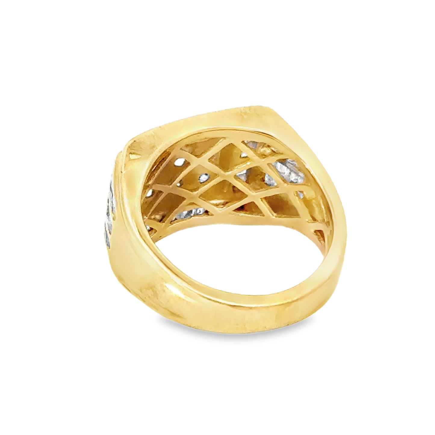 14K Yellow Gold Multi-Diamond Men’s Ring