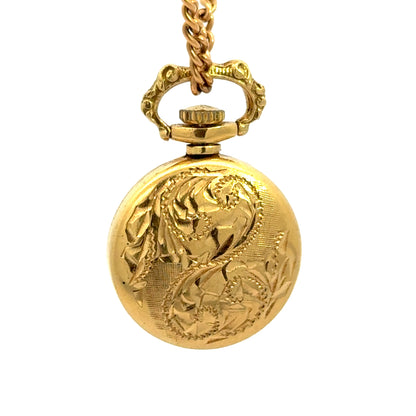 Vintage Apex 18K Yellow Gold Pendant Watch – 17 Rubis Incabloc – Necklace Watch