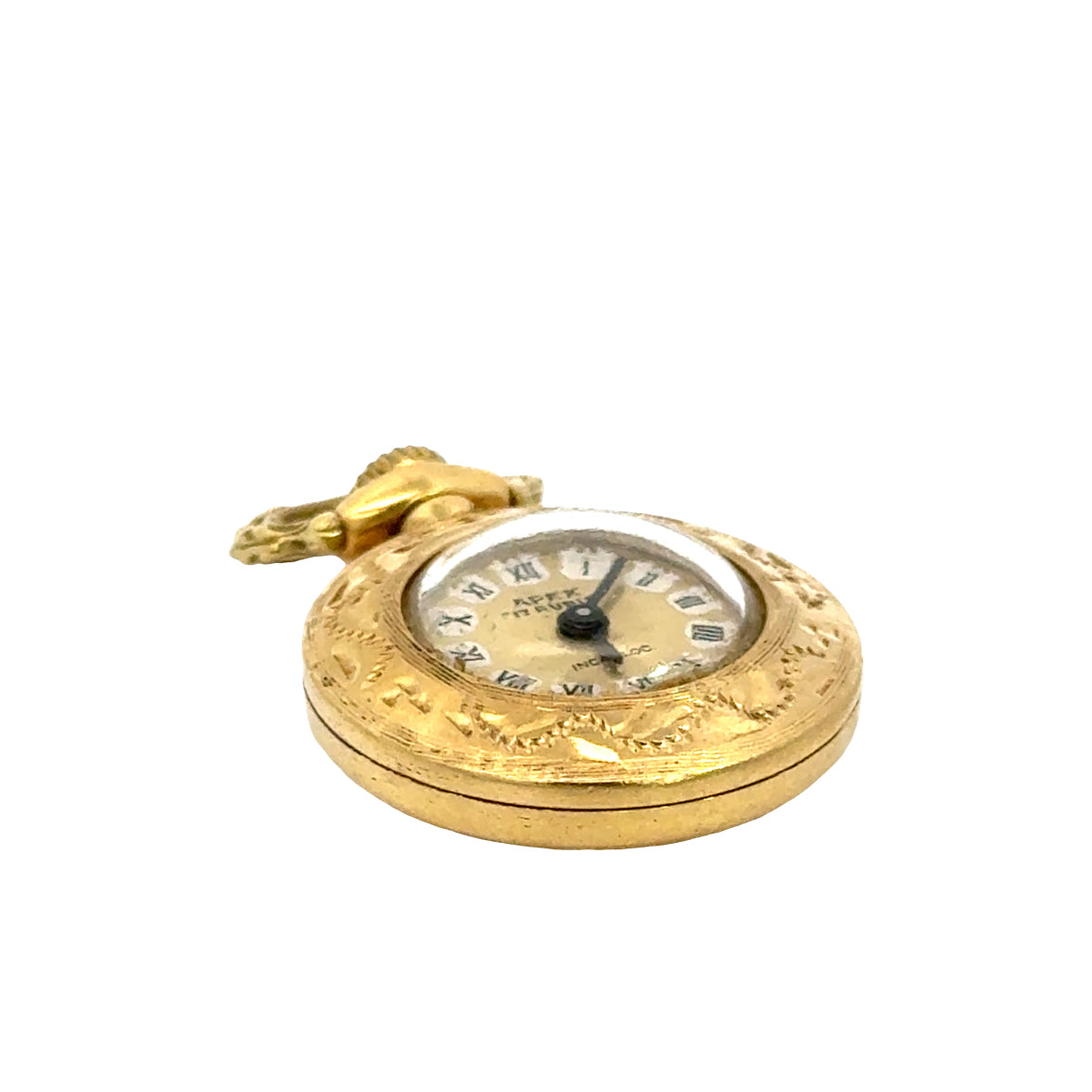 Vintage Apex 18K Yellow Gold Pendant Watch – 17 Rubis Incabloc – Necklace Watch