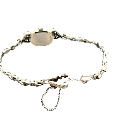 Vintage Croton Diamond Bracelet Watch – 14K White Gold - Art Deco–Inspired