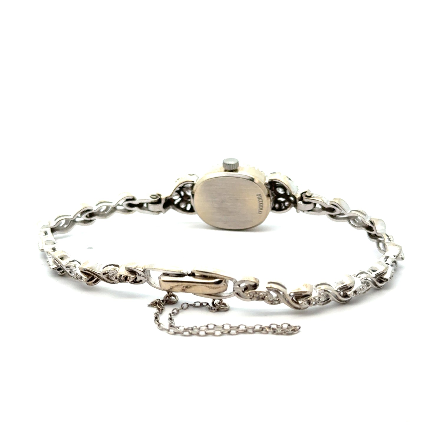 Vintage Croton Diamond Bracelet Watch – 14K White Gold - Art Deco–Inspired