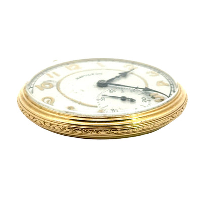Vintage Hamilton Pocket Watch – Gold Filled – Art Deco Style Dial – Circa 1930–1940